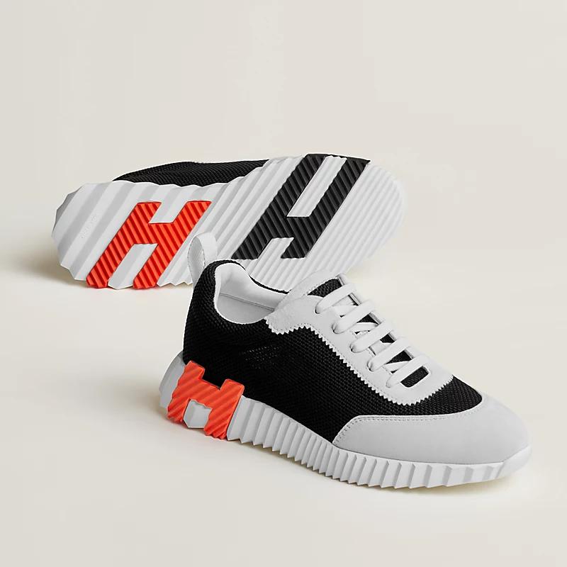 Giày Hermes Bouncing Sneaker Nữ Đen Cam